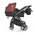 Combi Stroller ADRIA with pram body BLACK&RED